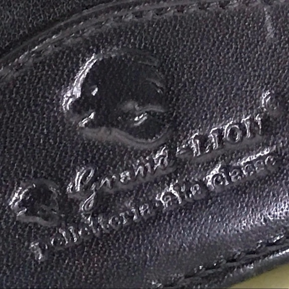 Grand Lion Leather Wallet Black 7 x 3 1/2” vintage - Picture 3 of 16